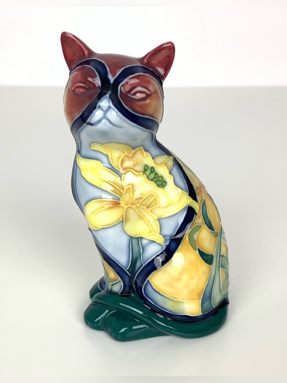 Old Tupton Ware Ceramic Cat Night Light Cover Handpainted Jeanne McDougall
